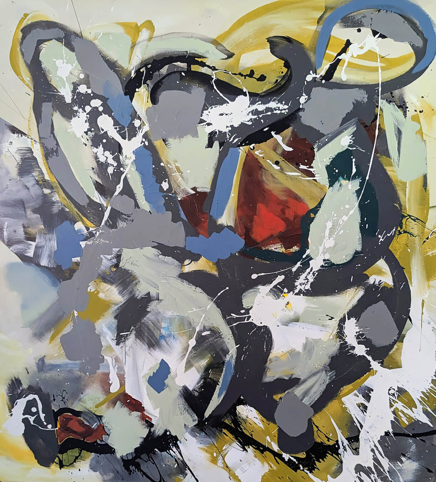 Gemini abstract painting by Regan Hatfield