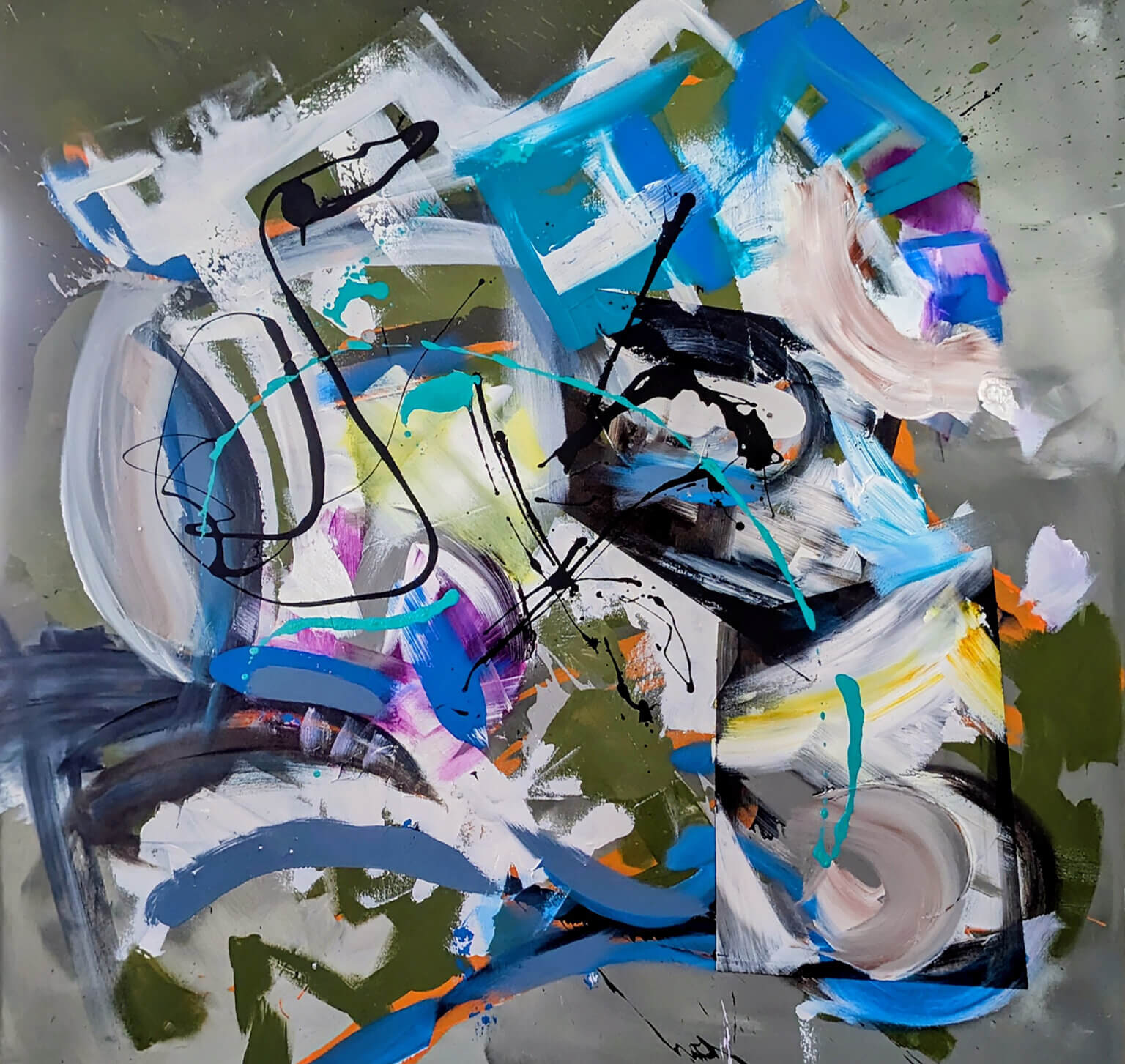 House of Spies abstract painting by Regan Hatfield