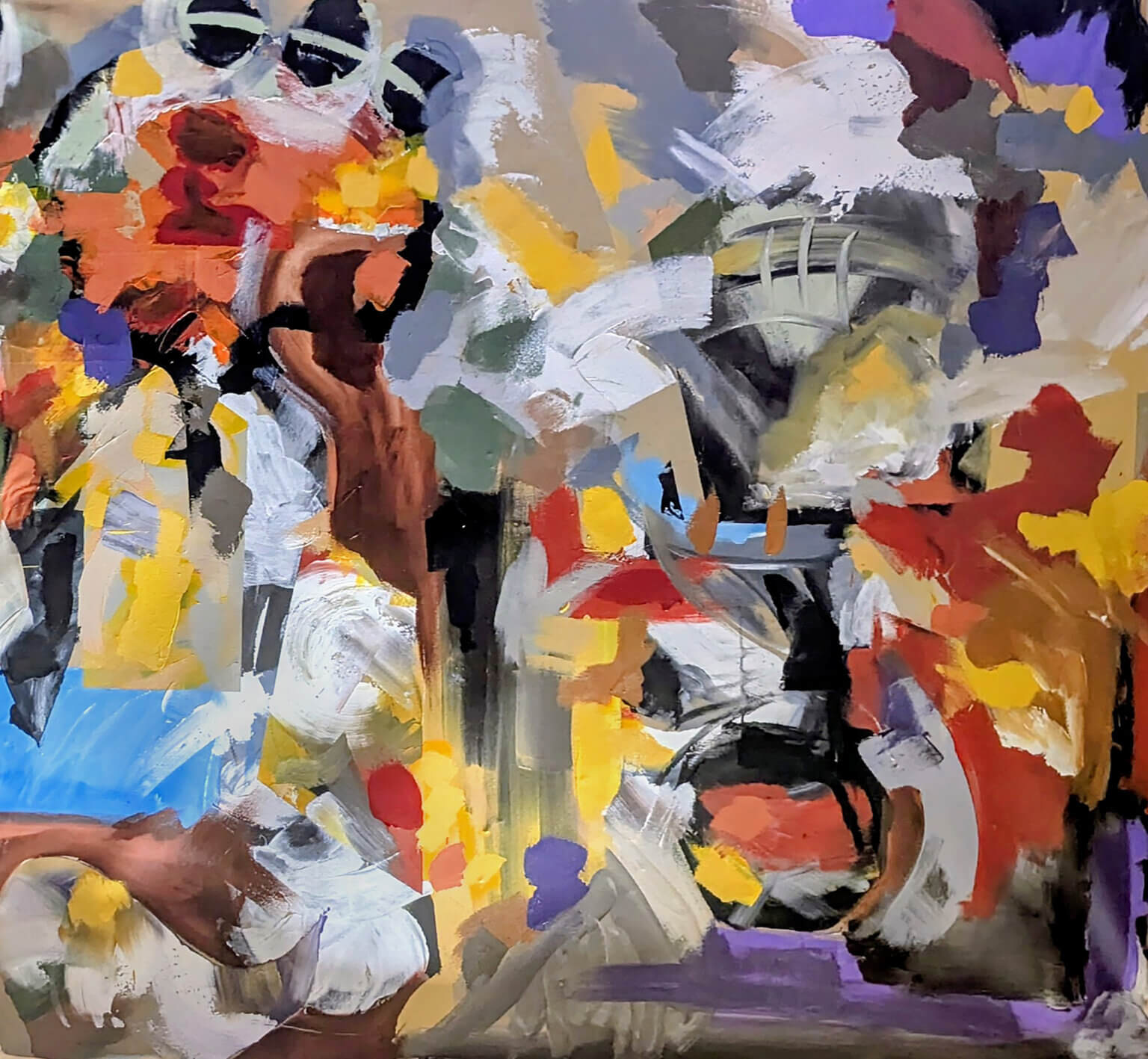 Bad Buddha abstract painting by Regan Hatfield